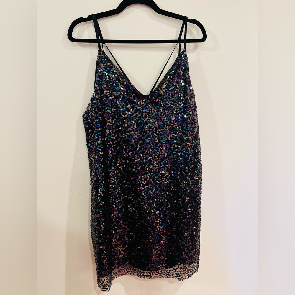 BCBGeneration Iridescent Sequin Mini Dress